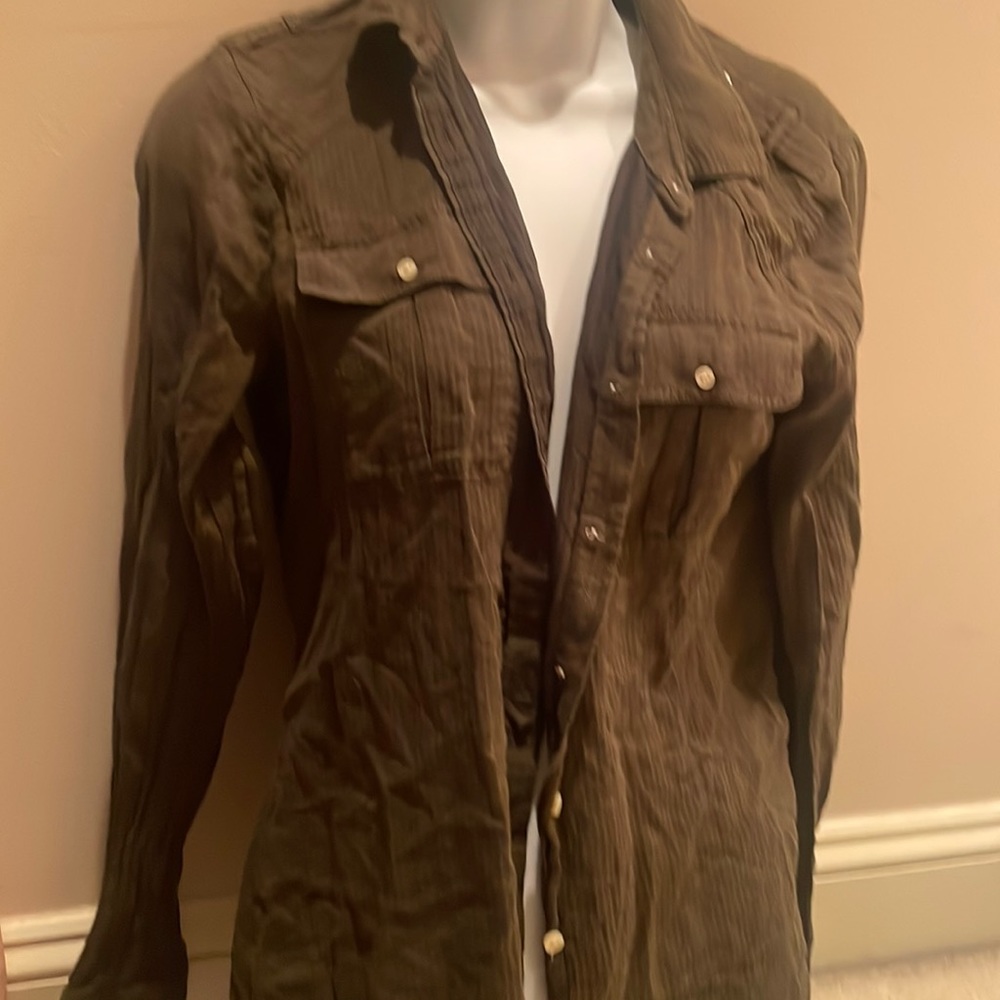 Banana republic button down green shirt size small
